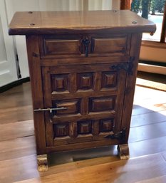 Vintage Solid Wood Spanish Style Side Table