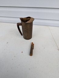 Trench Art Pitcher And Lighter