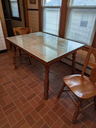 Vintage Maple Kitchen Table With 6 Chairs