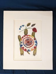 Daniel Ramirez Saginaw Chippewa Artist 'Rainbow Turtle'  Watercolor Painting