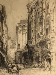 Pencil Signed Hedley Fitton Etching 'Theatre Of Marcellus, Rome'