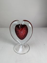 Glass Heart Signed