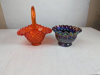 Hobnail And Carnival Glass