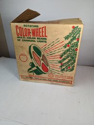 Vintage Silver Christmas Tree Light Wheel