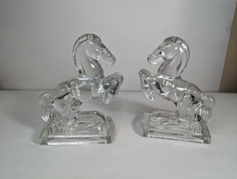 Glass Horse Book Ends