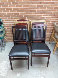 Cosco Bridgeport Wood Folding Chairs Set Of 8