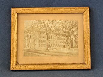 Early Yale Black And White Photograph 'Divinity College At Yale'
