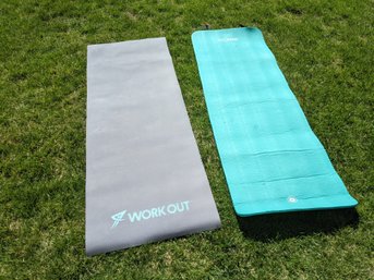 Exercise Collection Of Two Yoga Mats And A Work Out Step