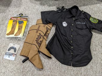 Police / Cow Boy Boots Halloween Costume