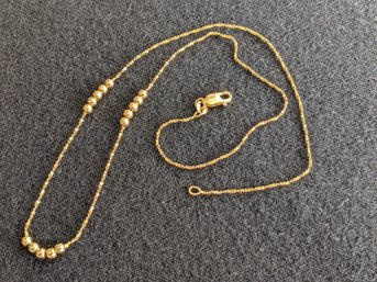 Small 14K Gold Necklace Marked Italy