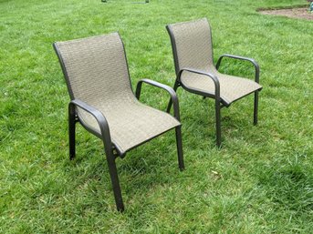 Pair Of Child Size Patio Chairs Stackable