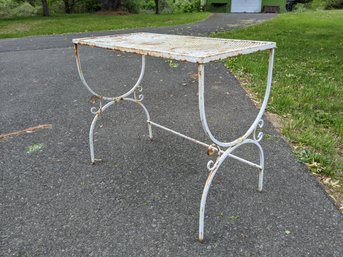 Wrought Iron Patio Tall Side Table