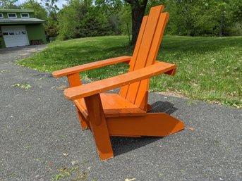 Vintage Orange Adirondack Chair 2 Of 2