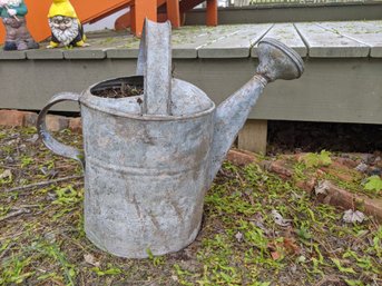 Vintage Galvanized Watering Can Planter