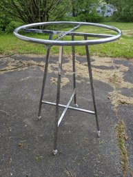 Round Chrome Clothing Rack On Casters