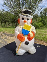 Vintage Snowman Blow Mold