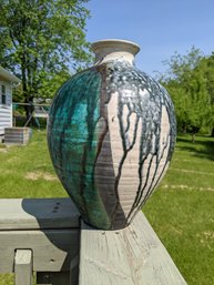Signed Stoneware Studio Vase