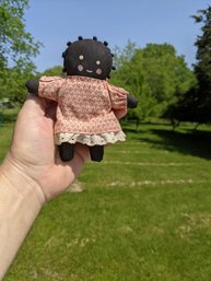 Small Cloth Folk Art Black Doll #6