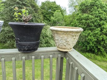 Collection Of Two Composite Planters