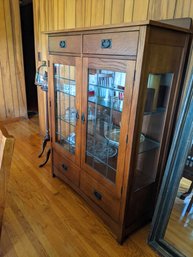 Two Doors Over Two Drawers Mission Style Bassett Furniture Cabinet