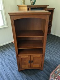 Mission Style Shelf With A Two Door Cabinet By Bassett Furniture