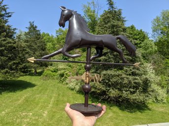 Decorative Bombay Horse Weather Vane With Brass Details