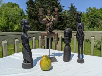 Collection Of Four Decorative African Statures