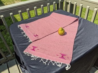 Small South Western Pink Wool Runner