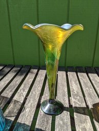 Signed Steven Lundburg Art Glass Vase