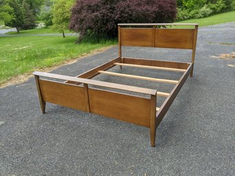 Mid Century Walnut Full Size Bed Frame