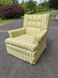 Vintage Button Pulled Upholstered Club Chair