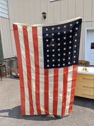 Vintage Wool 48 Star Flag With Framed Receipt From Purchase 1/31/1946