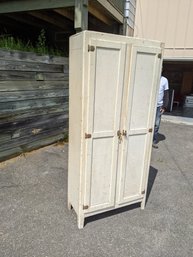 Vintage Two Door Cabinet With Shelves