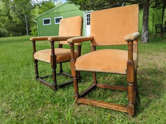 Pair Of Vintage Velvet Side Chairs