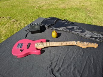 Kids Pink Electric Guitar And Mini Amp By Zeny