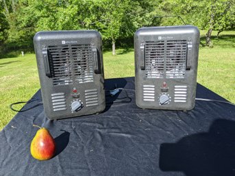 Grouping Of Two Like New Space Heaters With Blower By Utilitech
