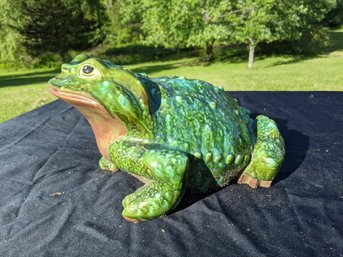 Large Stoneware Decorative Frog