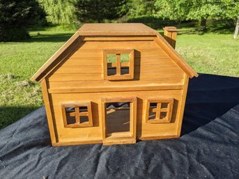 Small Vintage Handmade Wooden Doll House