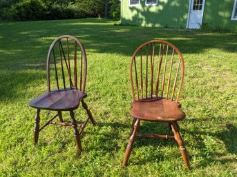 Grouping Of Two Old Wood Chairs