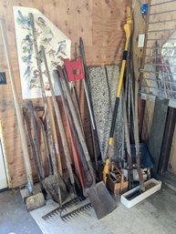 Grouping Of Yard Tools Including A Wagner Tree Limb Trimmer