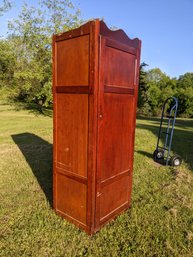 Tall Vintage Wooden Armor Cabinet