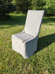 Restoration Hardware High Back Slip Cover Chair On Casters