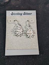 Sterling Sun Earrings