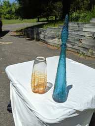 Collection Of Two Pieces Of Decorative Glass