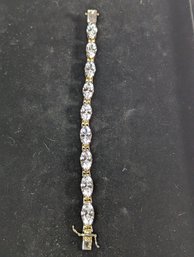 Sterling Clear Stone Bracelet