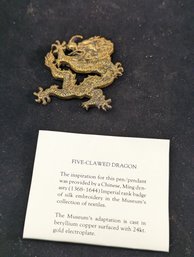 New York Museum Dragon Pendent