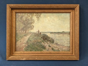 Signed 1922 Impressionist Landscape Painting By W. J. Haase