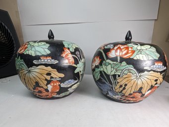 Pair Of Chinese Jars With A Mark