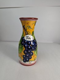 Hand Painted Italian Made Wine Carafe