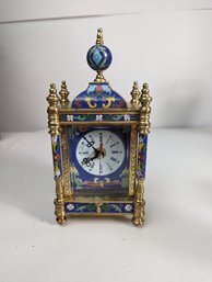 Hand Painted Clossione Enamel Clock